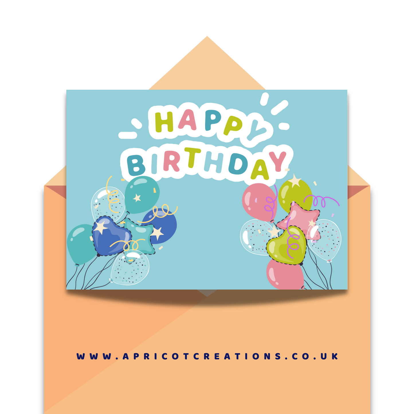 happy birthday balloons (animated e-card)