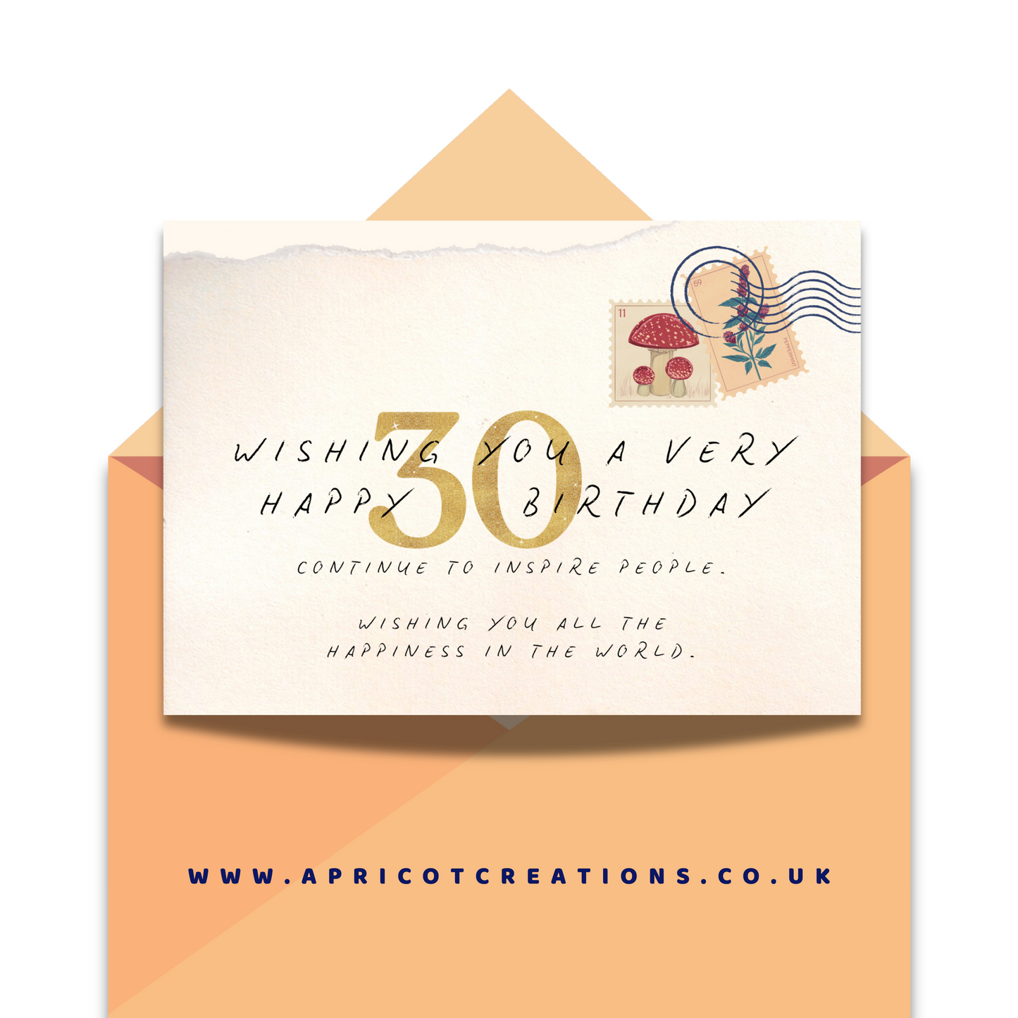 happy 30th postcard (animated e-card)