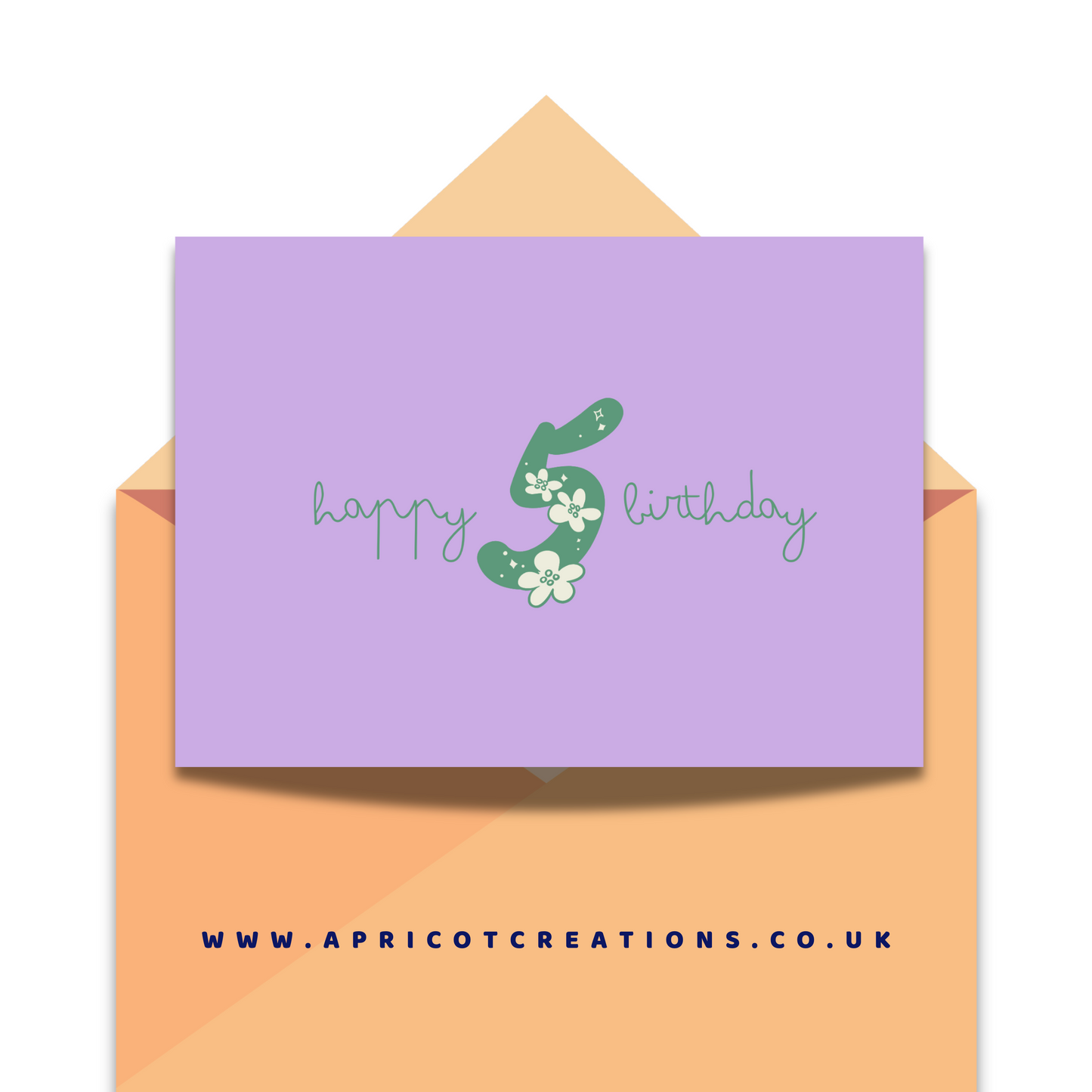 floral happy 5th (animated e-card)
