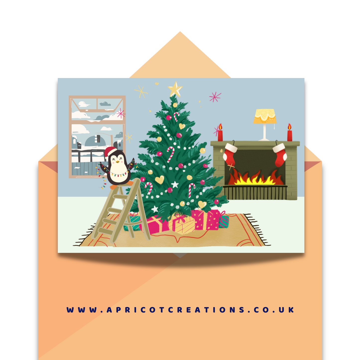 christmas penguin (animated e-card)